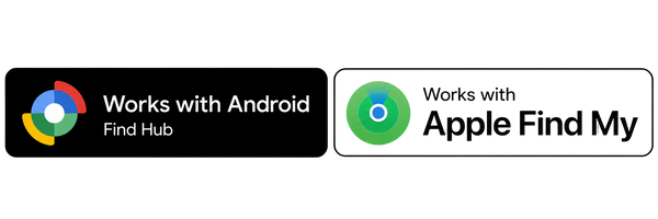 Compatible with Apple Find My and Google Find My Device